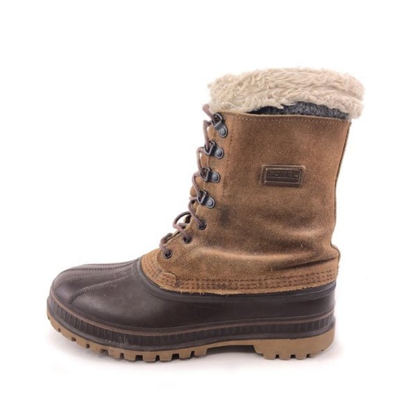 Sorel Brown Leather Waterproof Winter Snow Boots 9 - Picture 1 of 12